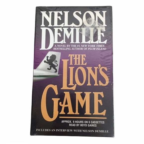 VINTAGE Audiobooks Books on Tape The Lion’s Game Tom Clancy Rainbow Six Set of 2 - Picture 2 of 16